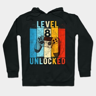 Kids Level 8 Video 8 Year Old 8th Birthday Hoodie